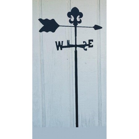 The Lazy Scroll Fleur De Lis Garden Mount Weathervane fleurin